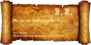 Mojsza Manszvét névjegykártya